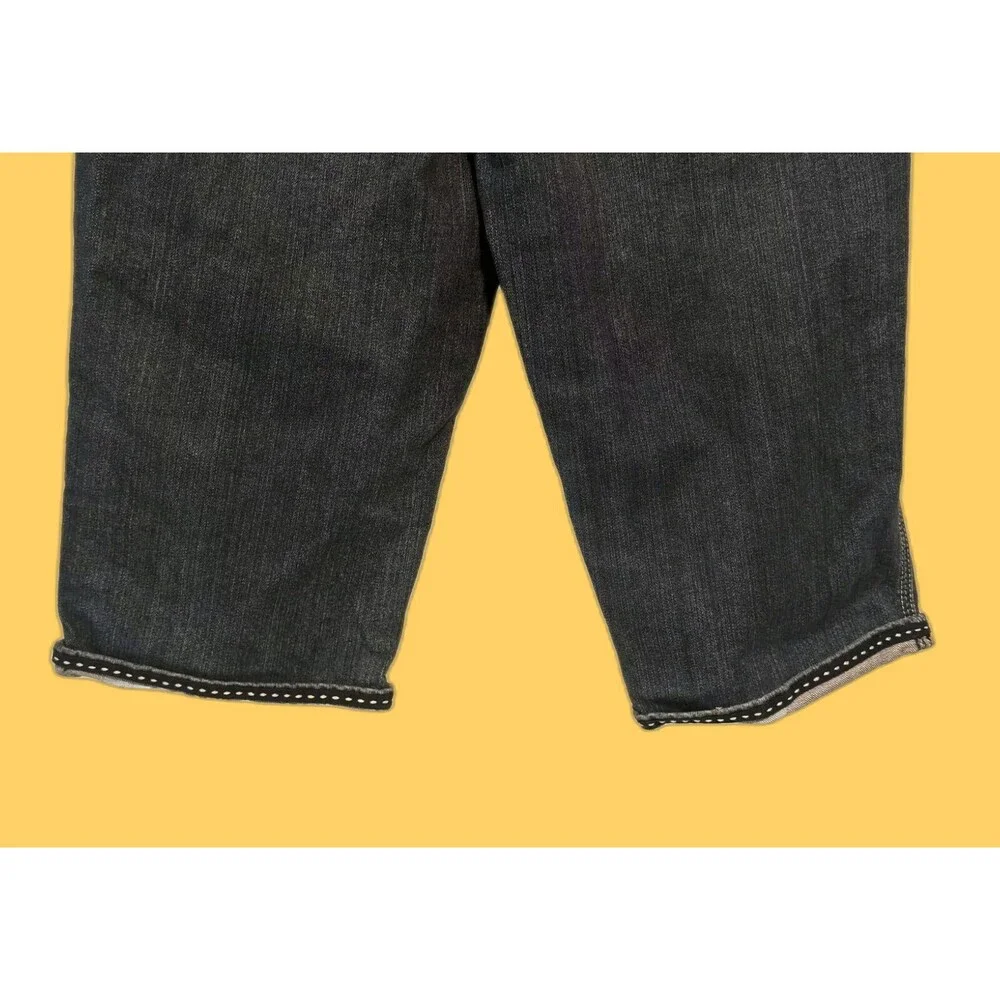 Ana Women's Jeans Size 10 Blue Cropped Capri Low Rise Dark Wash Denim 5 Pockets - Picture 13 of 13